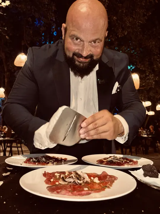 Lamellatura su carne salata e Tartufo Nero